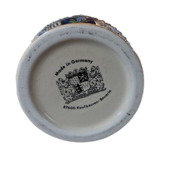 VINTAGE German Beer Stein with Lid, Ceramic Mug, Nature Scene - Picture 8 of 9